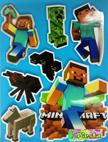 Imagen Sticker Torta Minecraft 1