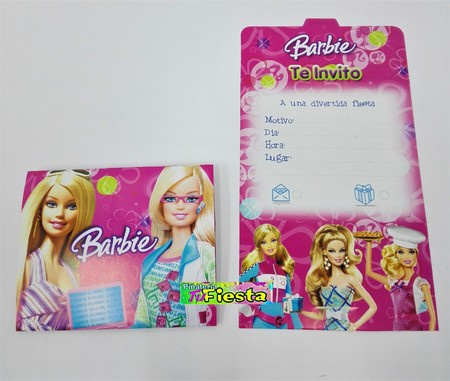 Imagen Tarjetas De Invitación  Barbie