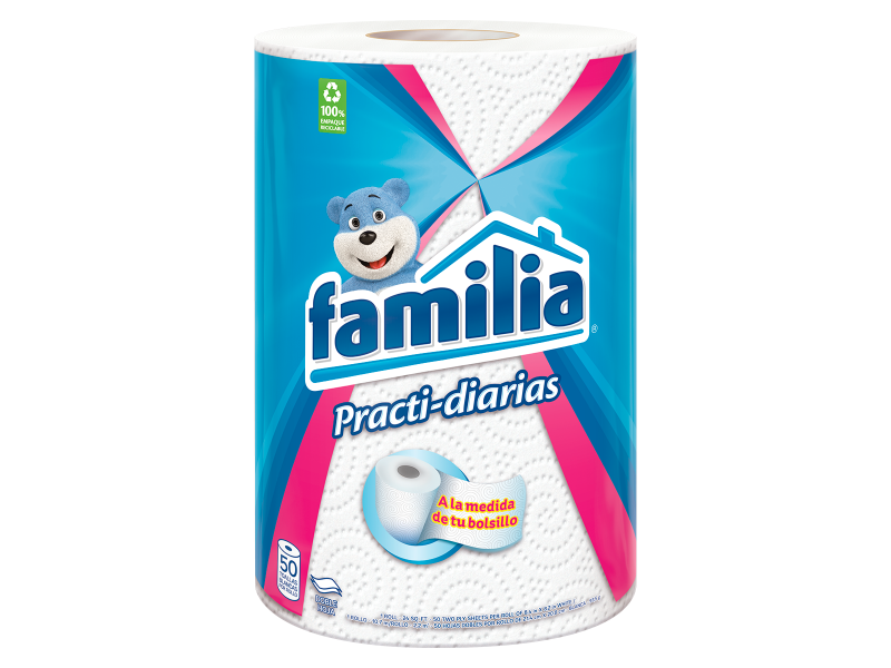 Toallas de Cocina Familia Practi-diarias X 50 Hojas: 60419 Cuidate en  familia