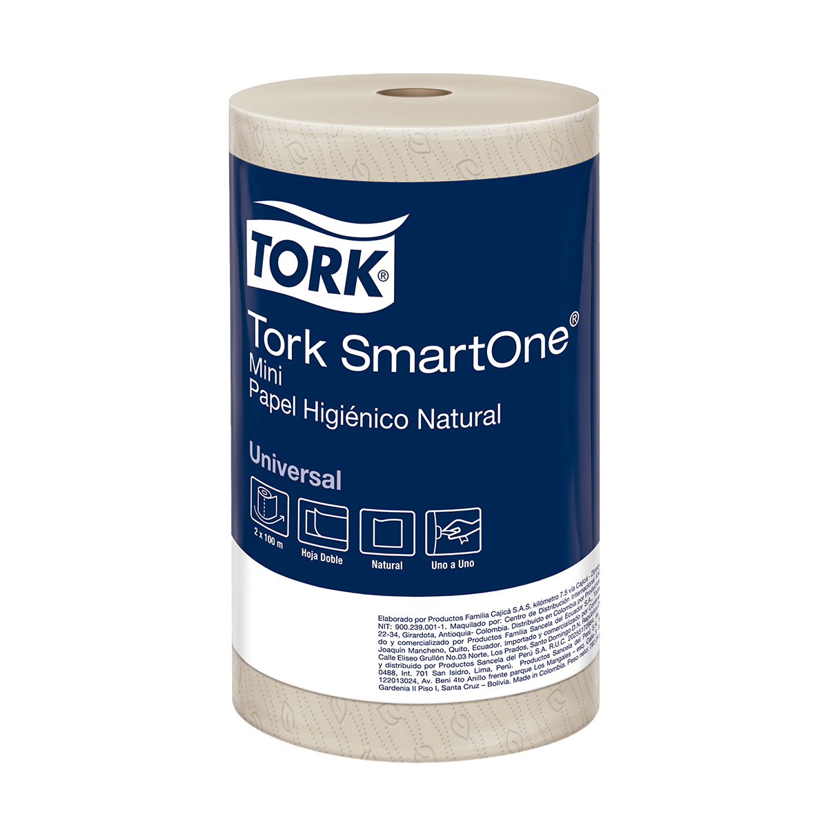 Imagen Tork SmartOne® Mini Papel Higiénico/ Advanced/ Natural/ 100 mts/ 2 rollos 1