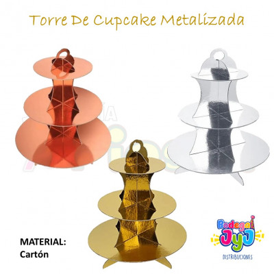 ImagenTorre Cupcake Metalizada Lisa 