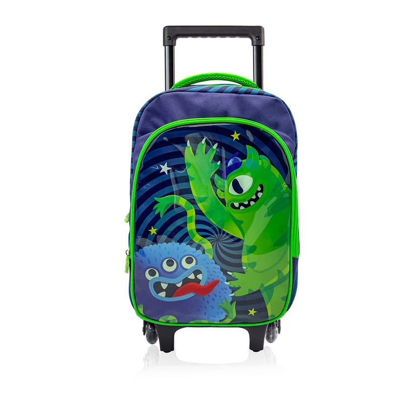 Imagen Trolley  Monster verde Master kids 16,5" 1