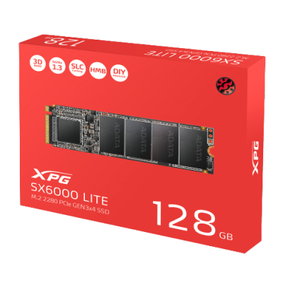 ImagenUnidad De Estado Sólido XPG SX6000 Lite 128GB PCIe Gen3x4 M.2 2280 SSD