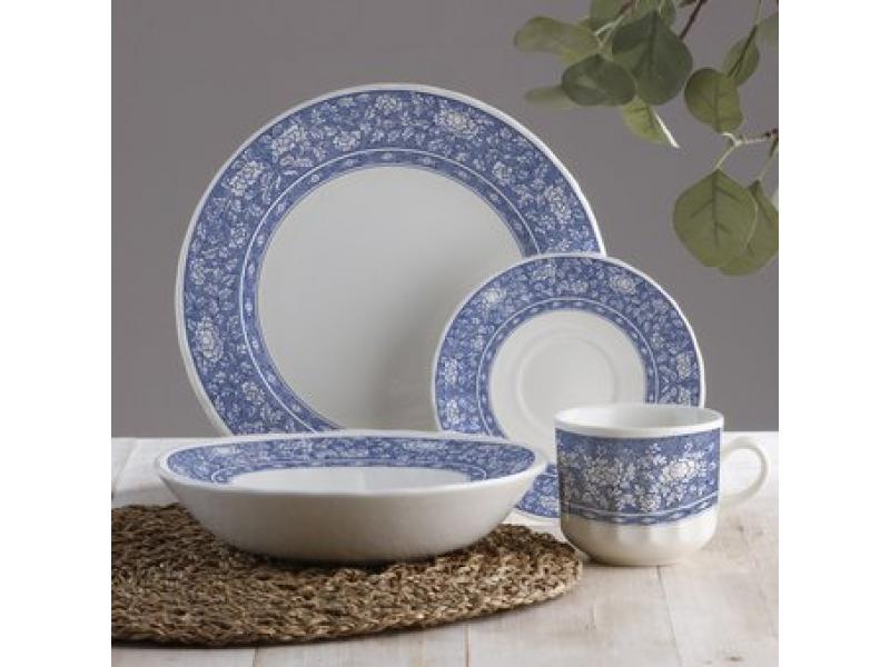 Vajilla de cerámica estilo mayólica en color azul ✨ •decora tu hogar con  nuestras vajillas •exclusivos diseños •hecho a mano…