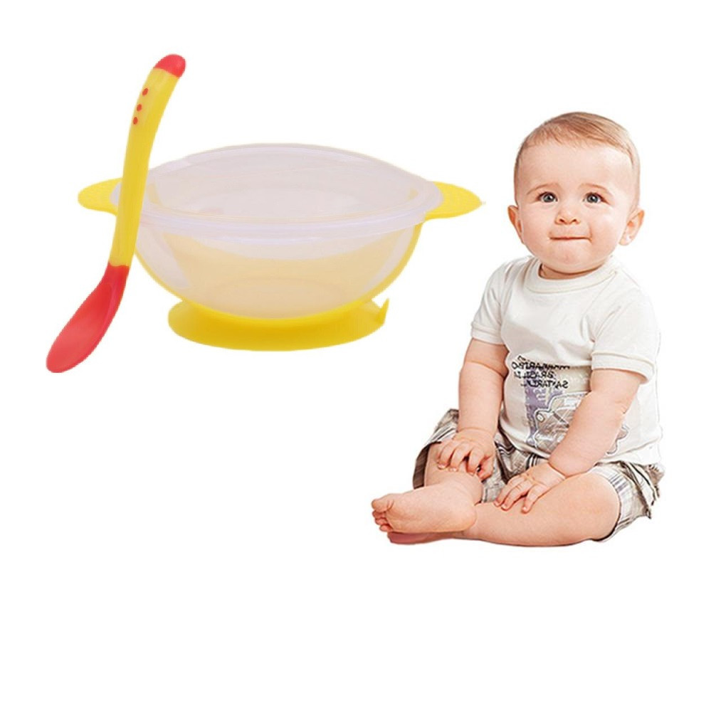 Imagen Vajilla con Cuchara Termosensible para la Alimentación del Bebe 1