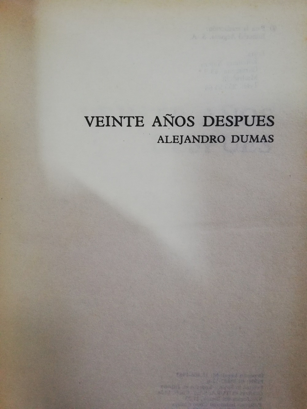 Imagen VEINTE AÑOS DESPUES - ALEJANDRO DUMAS 2