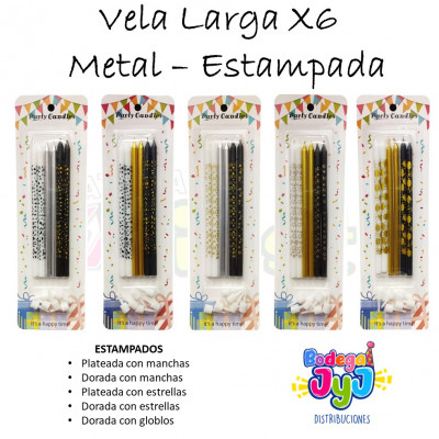 ImagenVela Larga X6 Metal - Estampada 