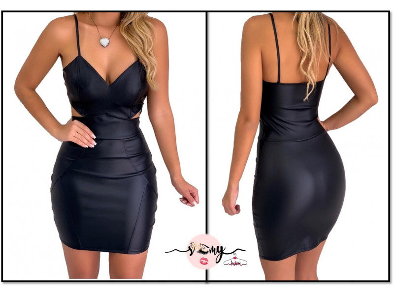 Vestido tipo online cuero