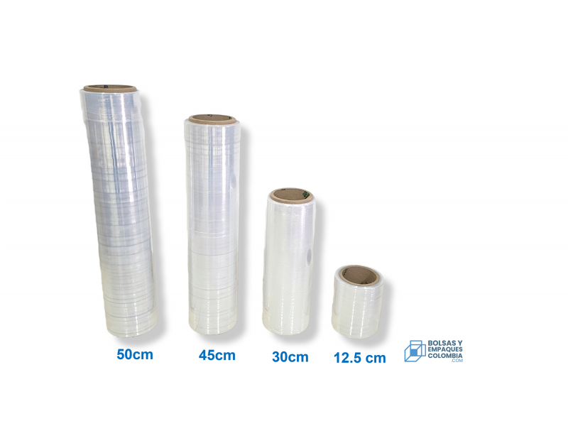 Rollo de film transparente tamaño industrial de 250 mts x 30 cms