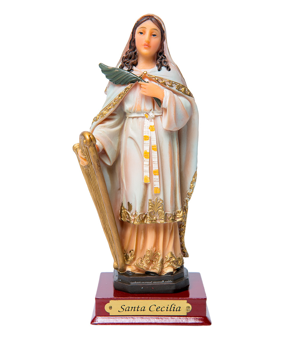 Imagen Virgen Santa Cecilia De 12 Cm. 1