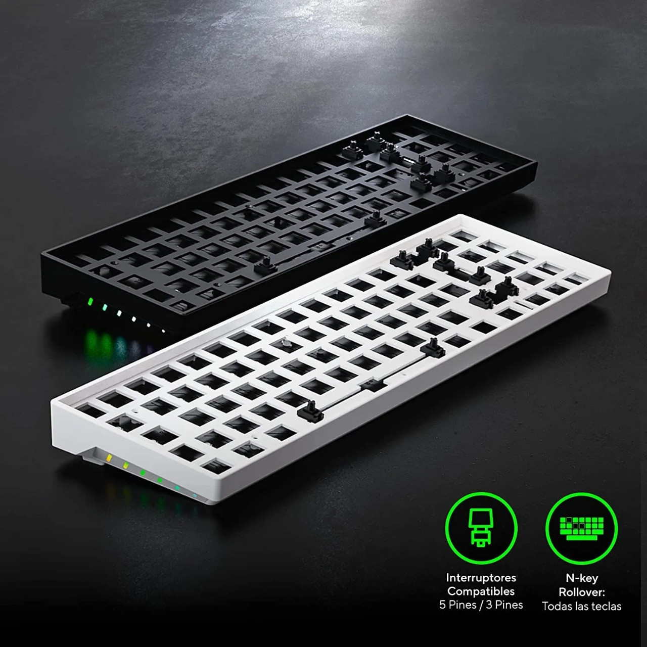 Imagen VSG BELLATRIX Base de teclado modular inalámbrico de formato 70% con diseño hot-swap de 5 pines 1