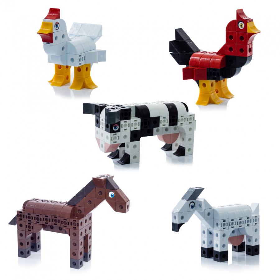 ImagenZoo Cubics Animales De La Finca x 5